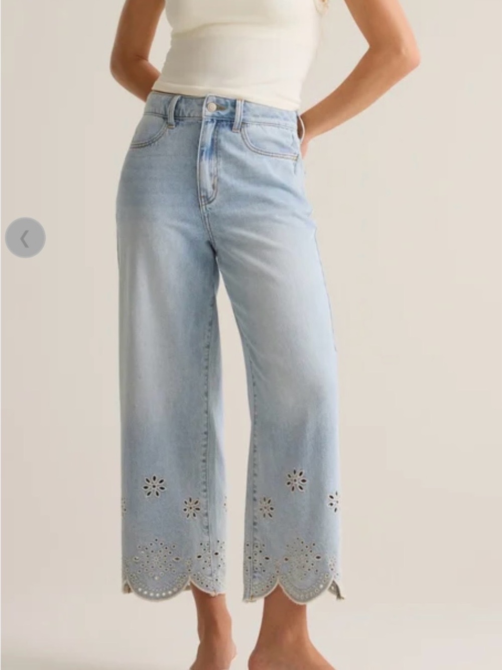 Altard State Natalee Embroidered Eyelet Jeans